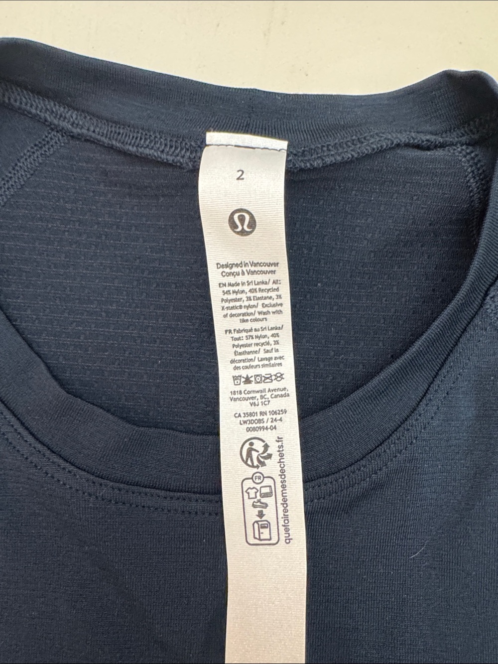 lululemon athletica swiftly tech Long Sleeve Crew Top - Navy - Picture 3 of 6